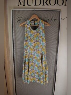 NWT Valija Gitana Sleeveless Floral Dress W/ Zipper Back Detail, Size XL